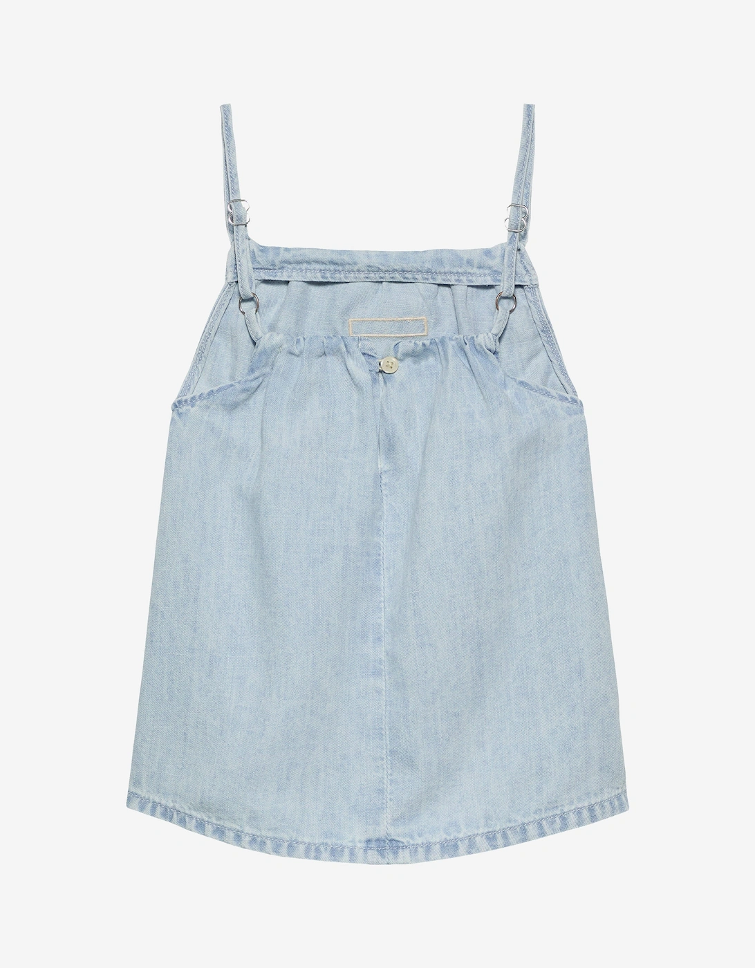 Girls Denim Strap Top in Blue