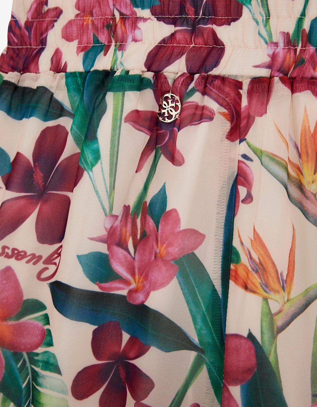 Girls Chiffon Floral Palazzo Pants in Multicolour