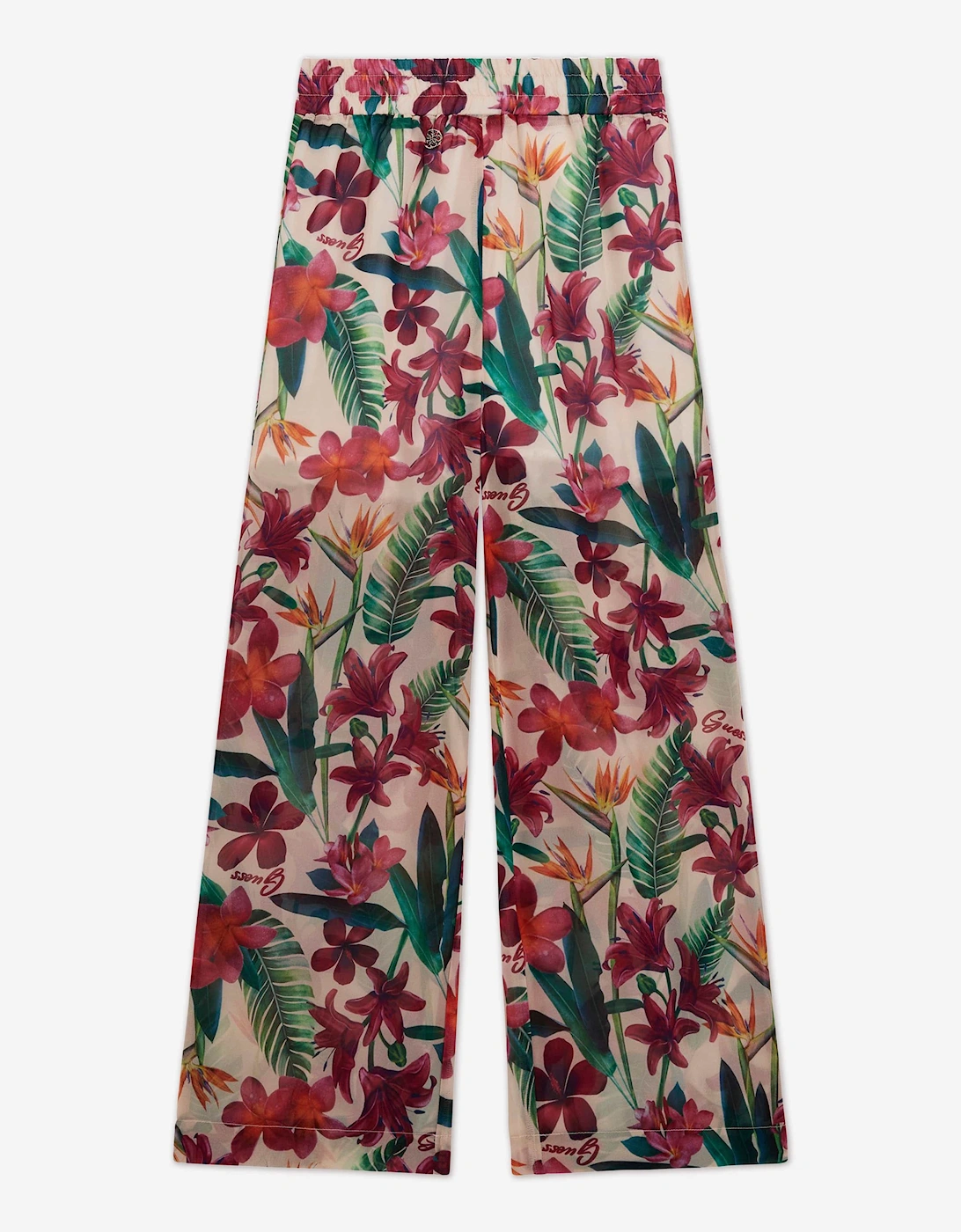 Girls Chiffon Floral Palazzo Pants in Multicolour, 5 of 4