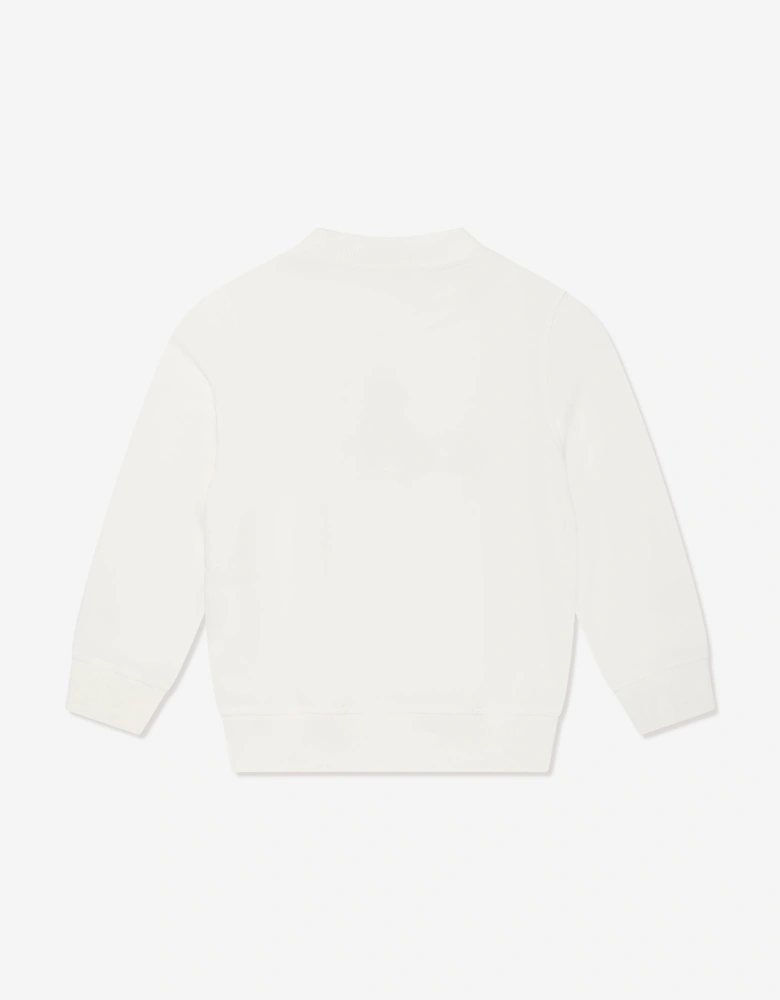 Kids Teddy Bear Logo Sweatshirt in Ivory
