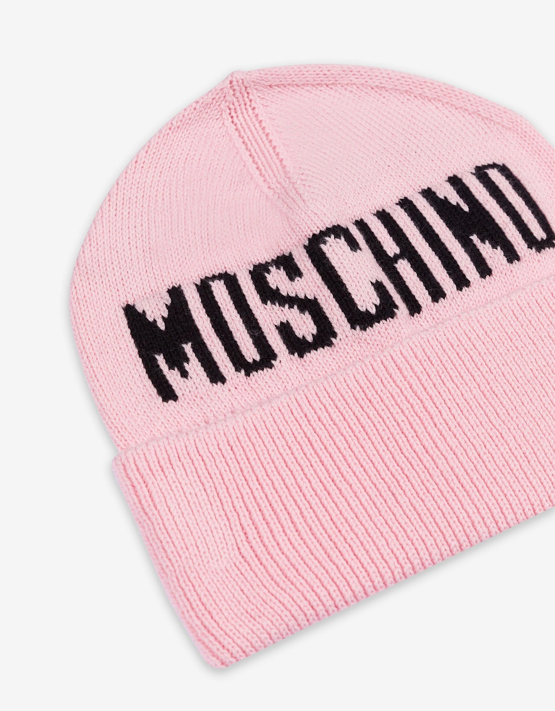Girls Knitted Logo Beanie Hat in Pink