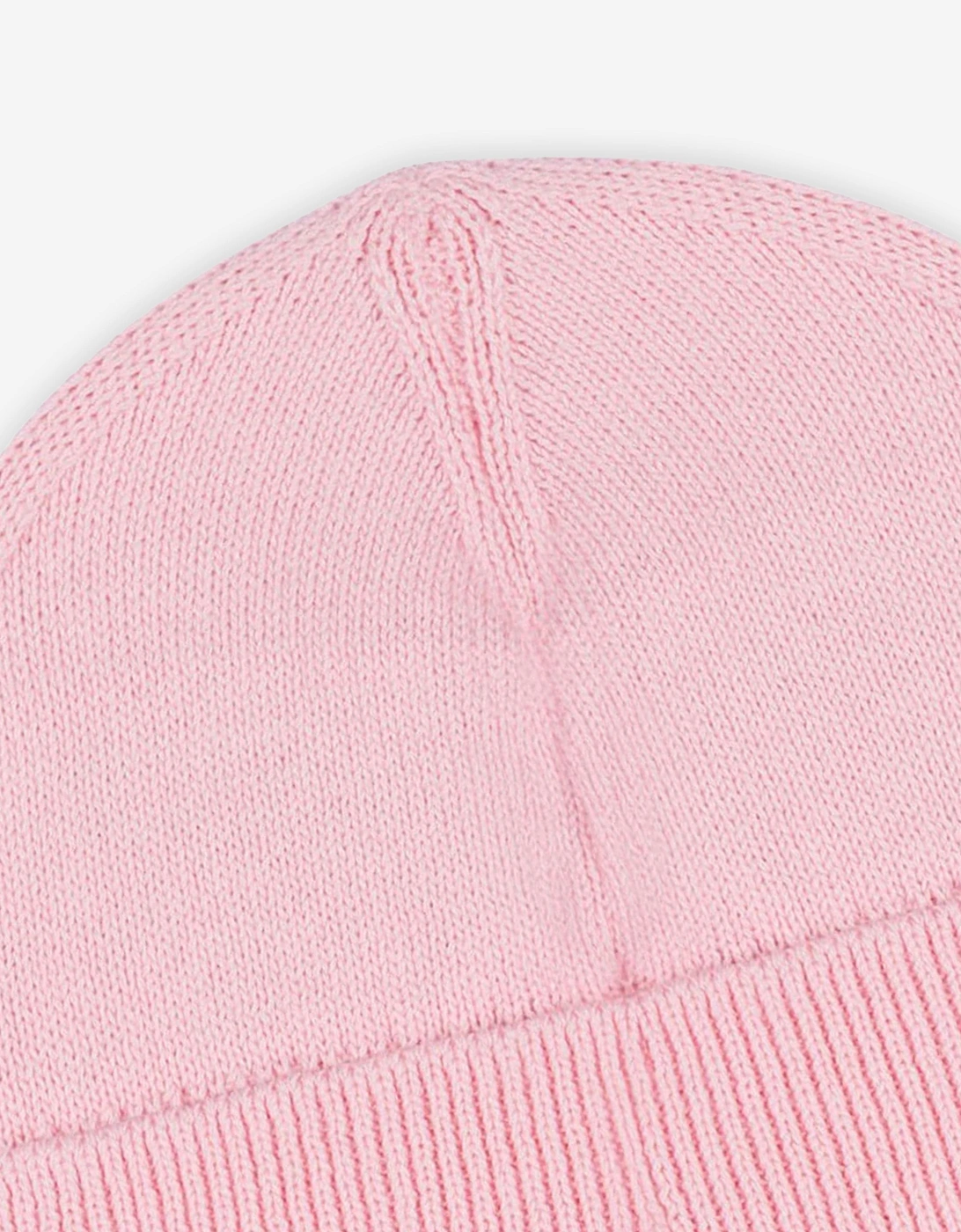Girls Knitted Logo Beanie Hat in Pink