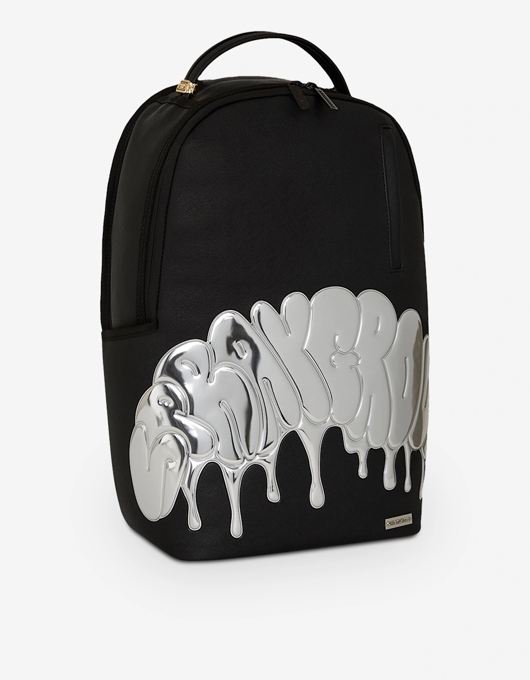Kids Metallic Drip Shark Bubble Letters DLX Backpack in Black (45.72cm)