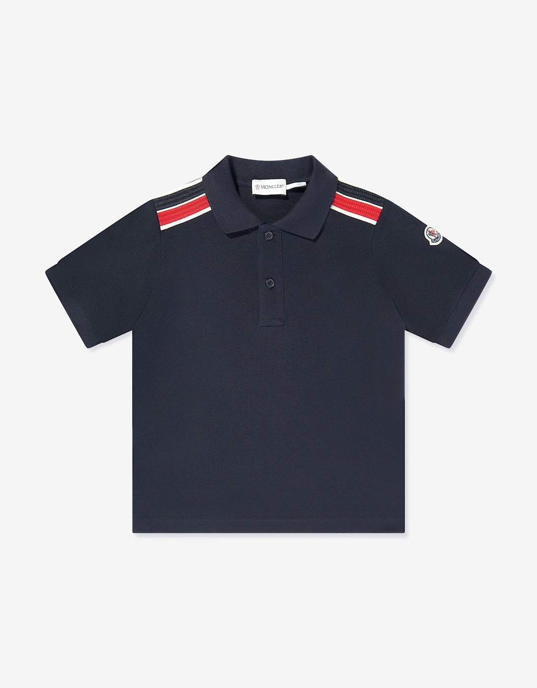 Boys Cotton Piqué  Polo Shirt in Navy, 5 of 4