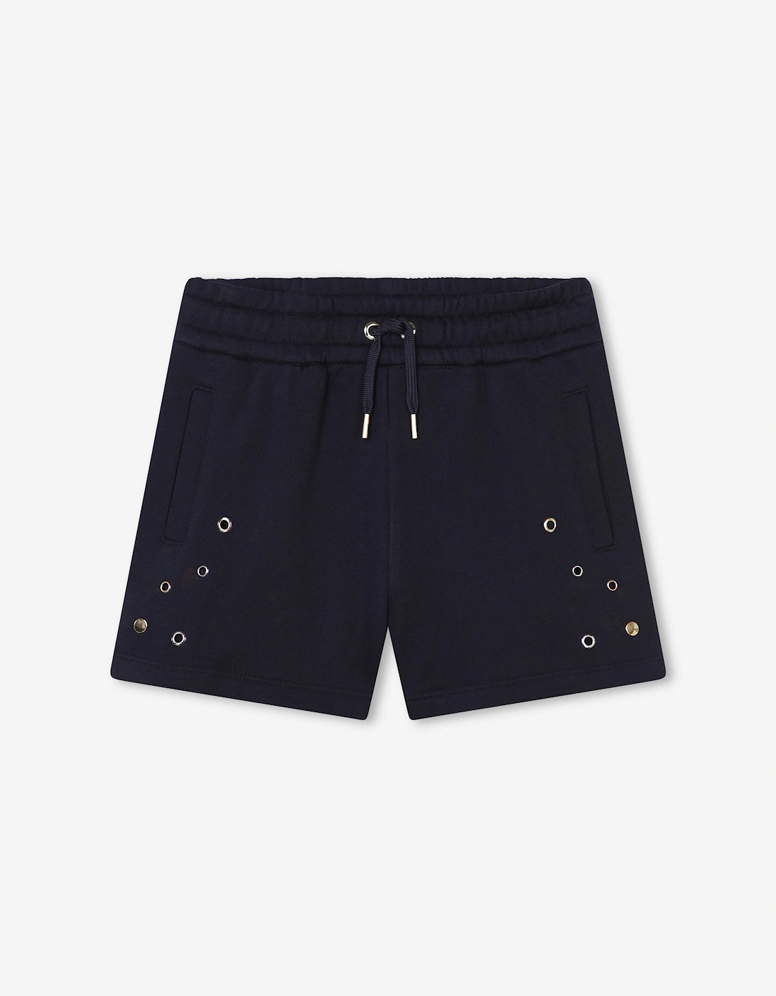 Girls Linen Shorts in Navy