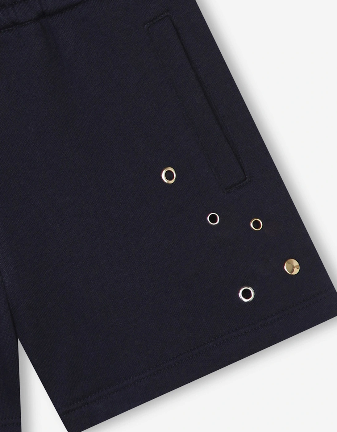 Girls Linen Shorts in Navy