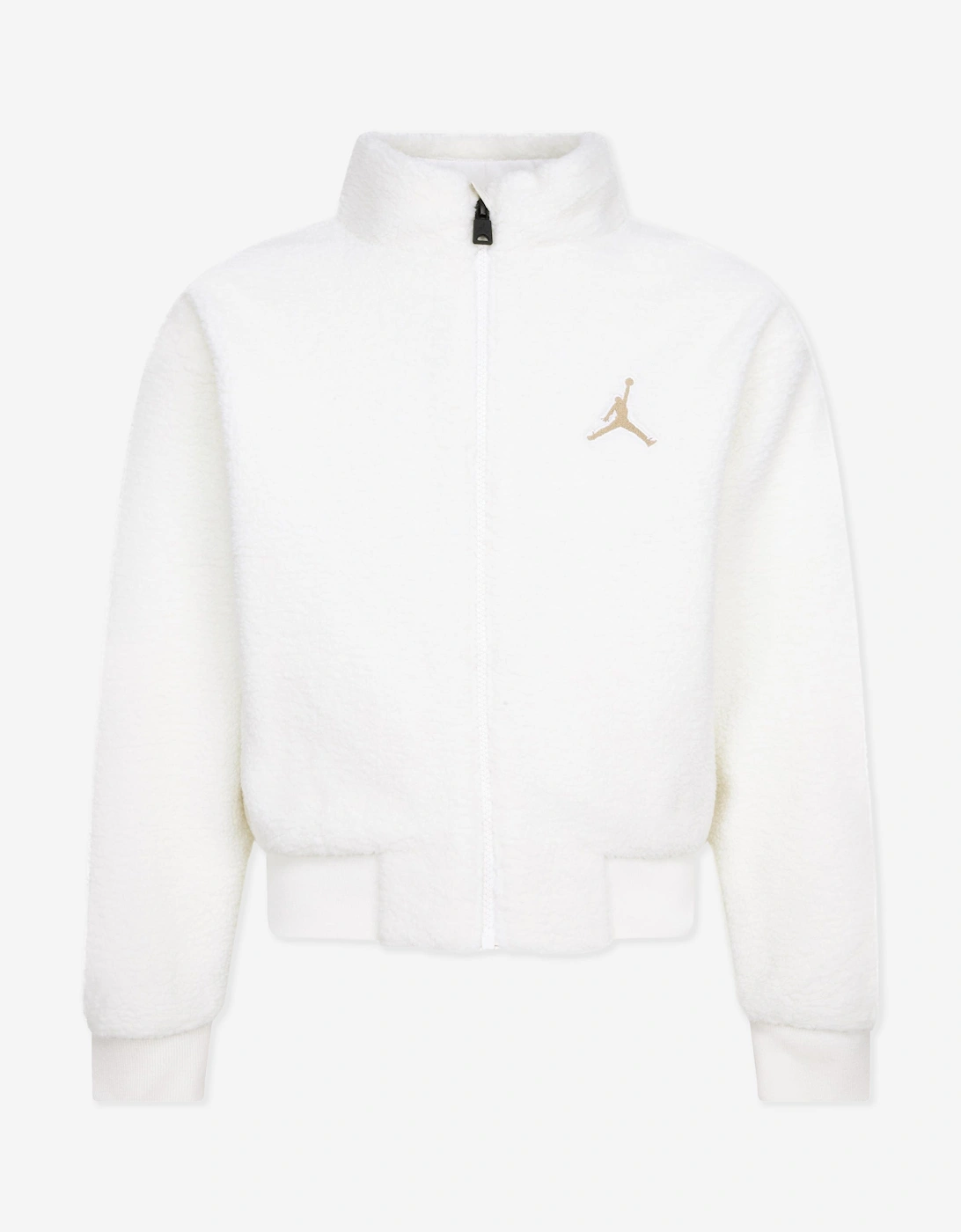 Jordan Girls Jumpman Sherpa Jacket in Ivory, 5 of 4