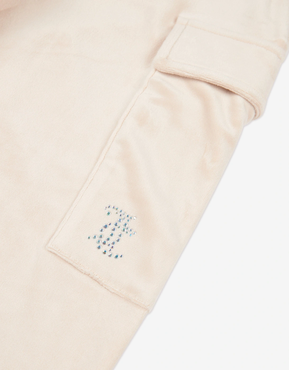 Girls Cargo Cuffed Joggers in Beige