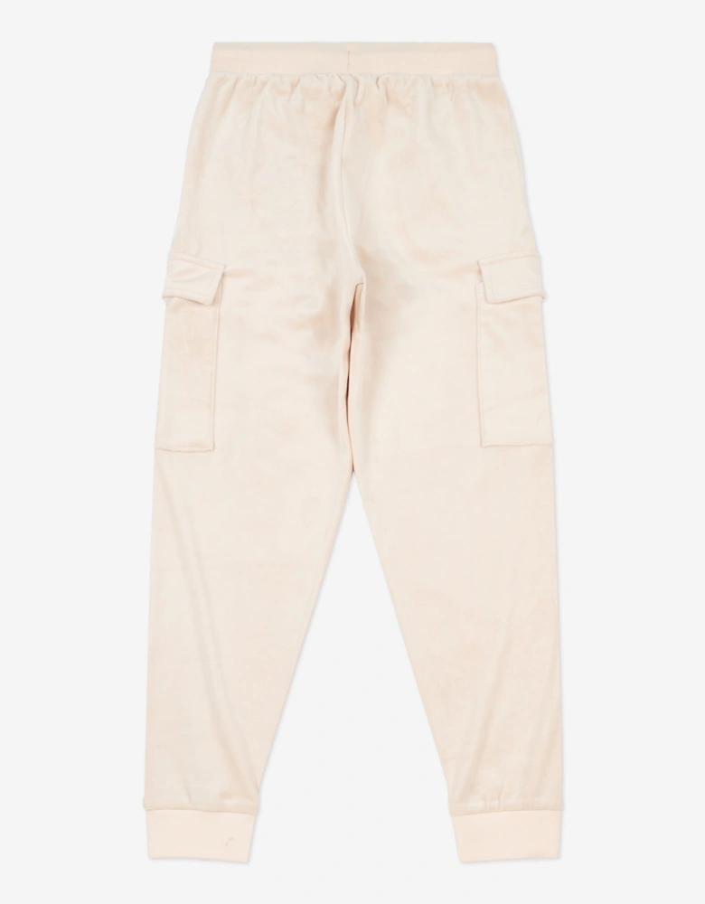 Girls Cargo Cuffed Joggers in Beige