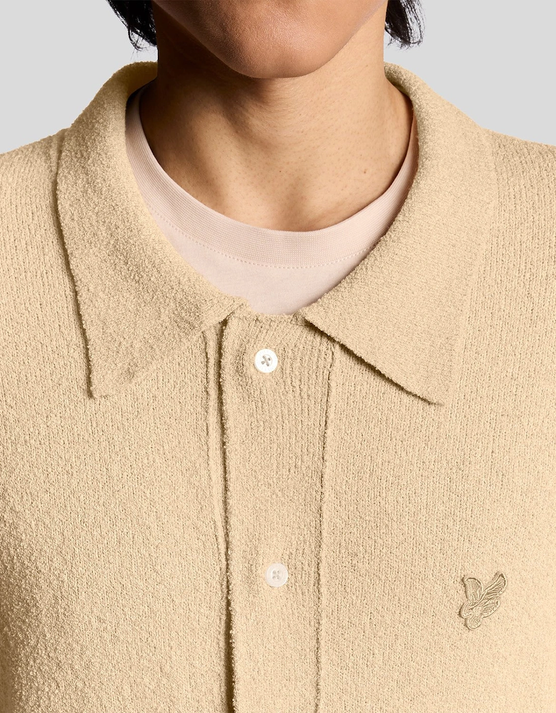 Textured Knit Collared Cardigan