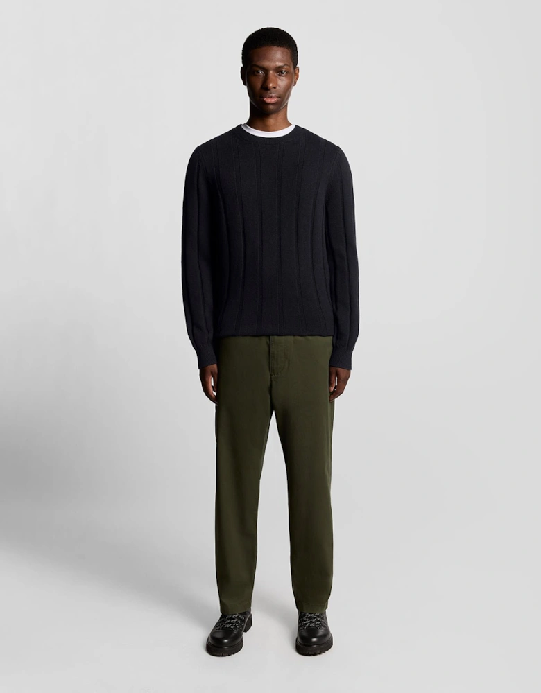 Wool Blend Ribbed Jumper