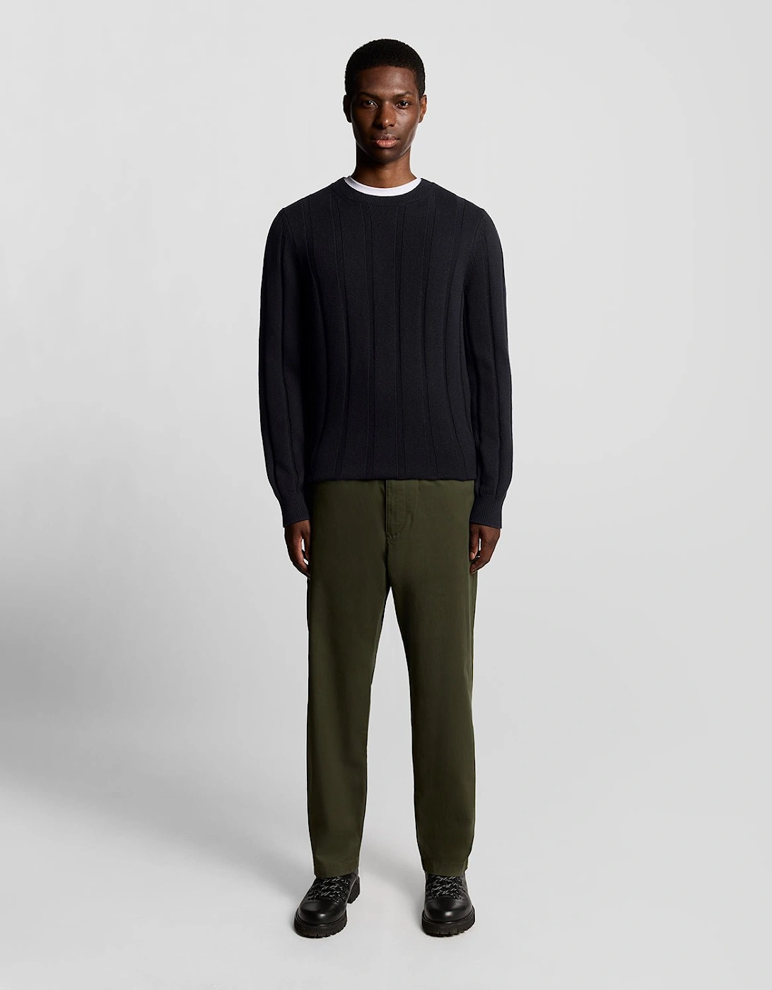 Wool Blend Ribbed Jumper