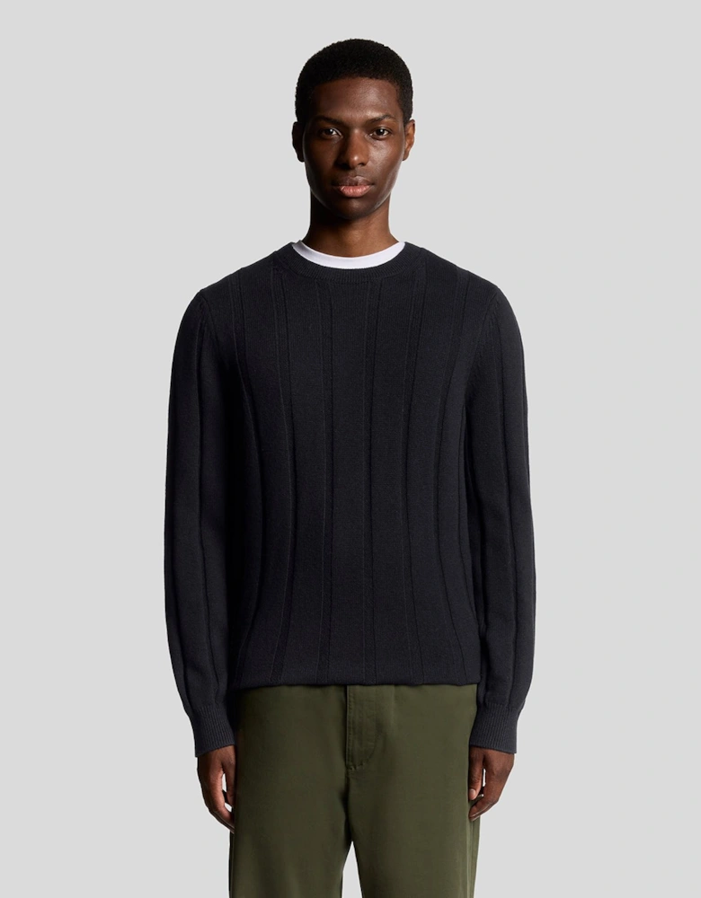 Wool Blend Ribbed Jumper