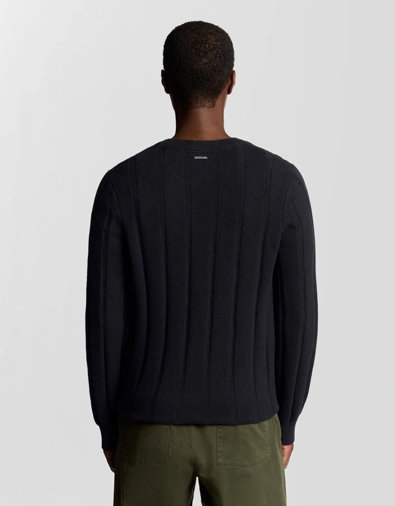 Wool Blend Ribbed Jumper