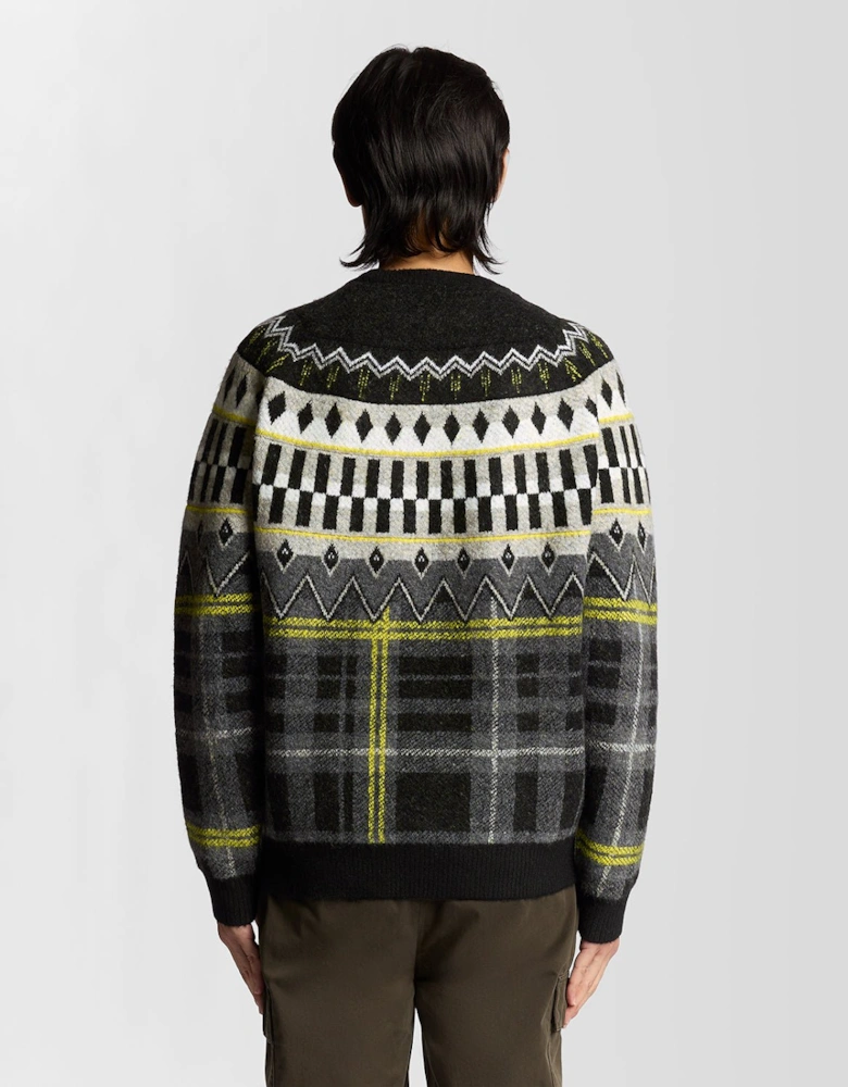 Fair Isle Knitted Tartan Jumper