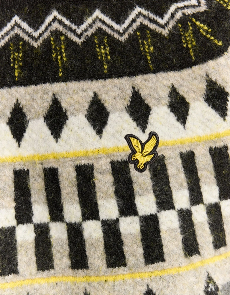 Fair Isle Knitted Tartan Jumper