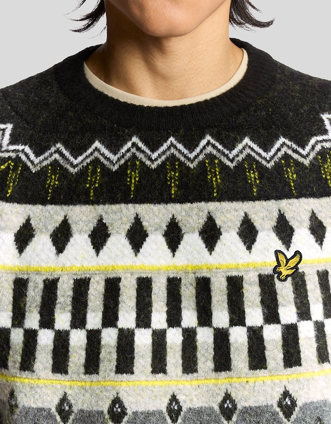 Fair Isle Knitted Tartan Jumper