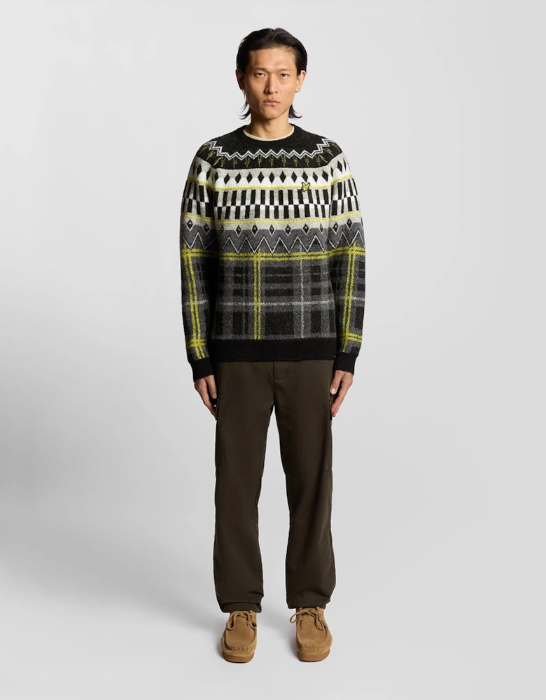 Fair Isle Knitted Tartan Jumper