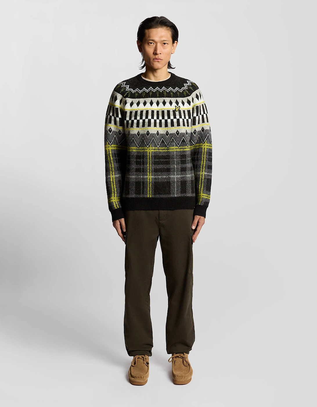 Fair Isle Knitted Tartan Jumper