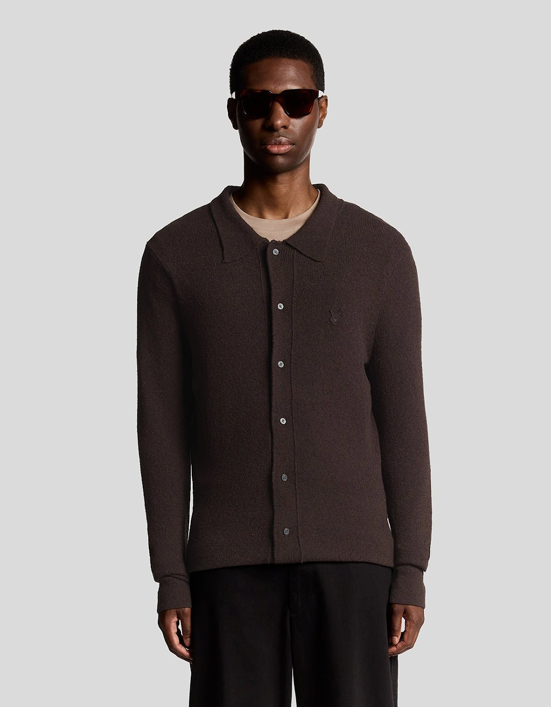 Textured Knit Collared Cardigan, 7 of 6