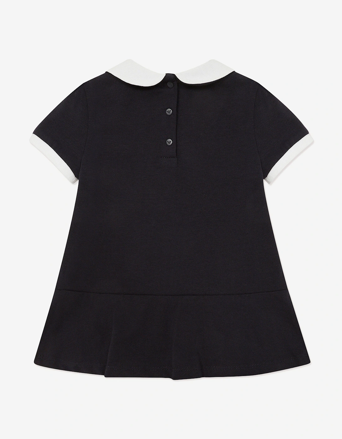 Baby Girls Jersey Pleasted Dress in Navy