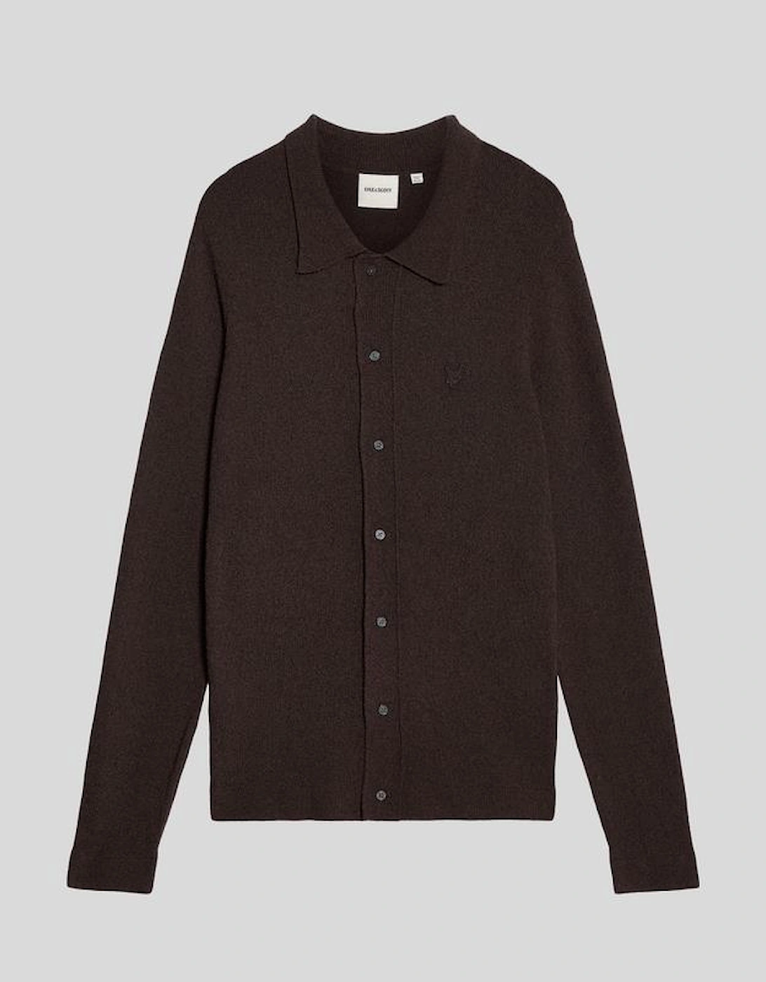 Textured Knit Collared Cardigan