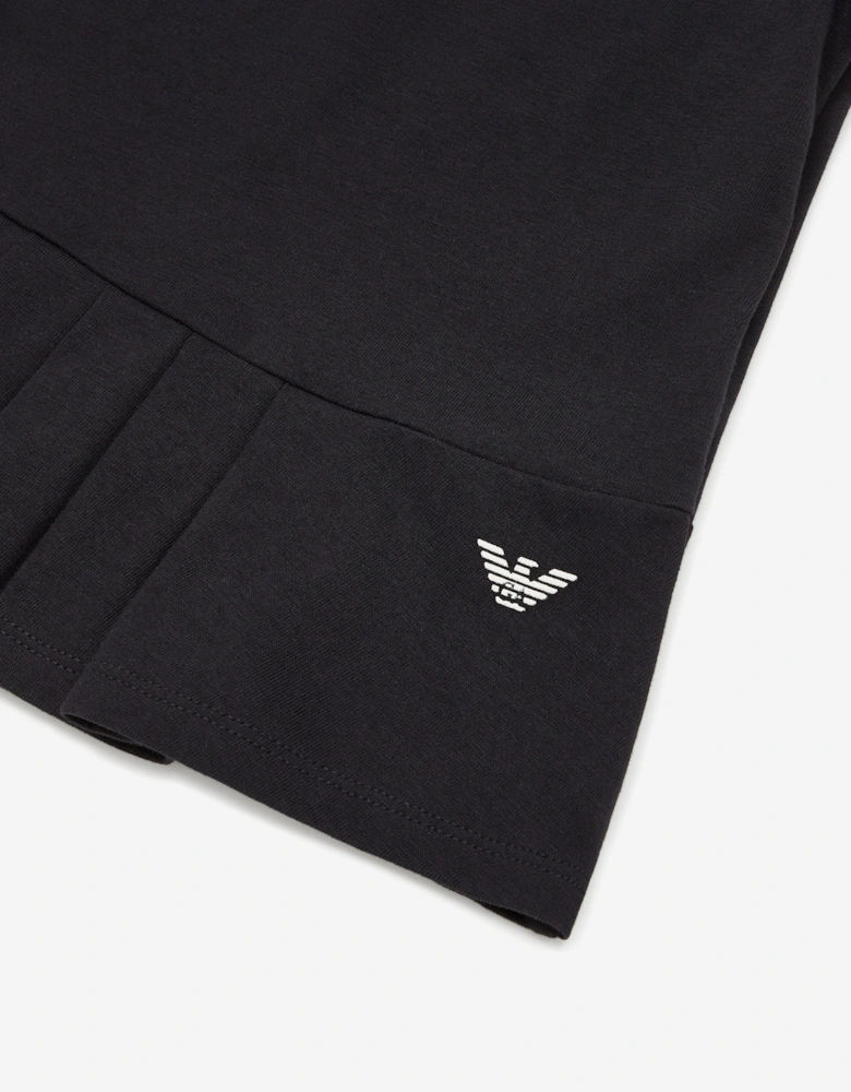 Baby Girls Jersey Pleasted Dress in Navy