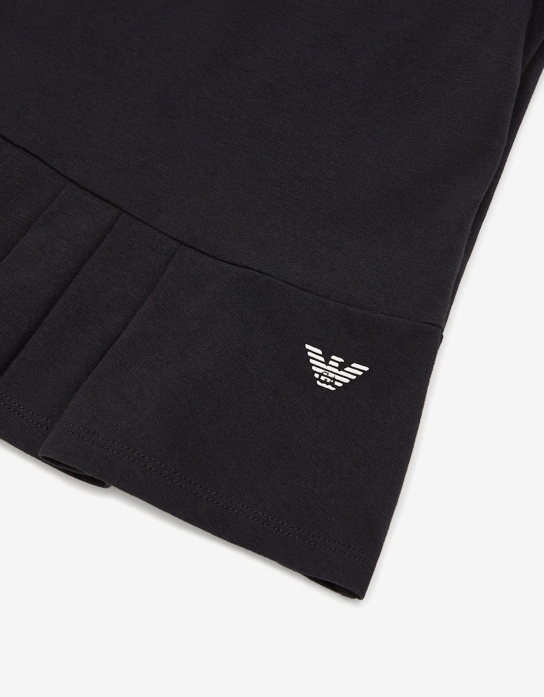 Baby Girls Jersey Pleasted Dress in Navy