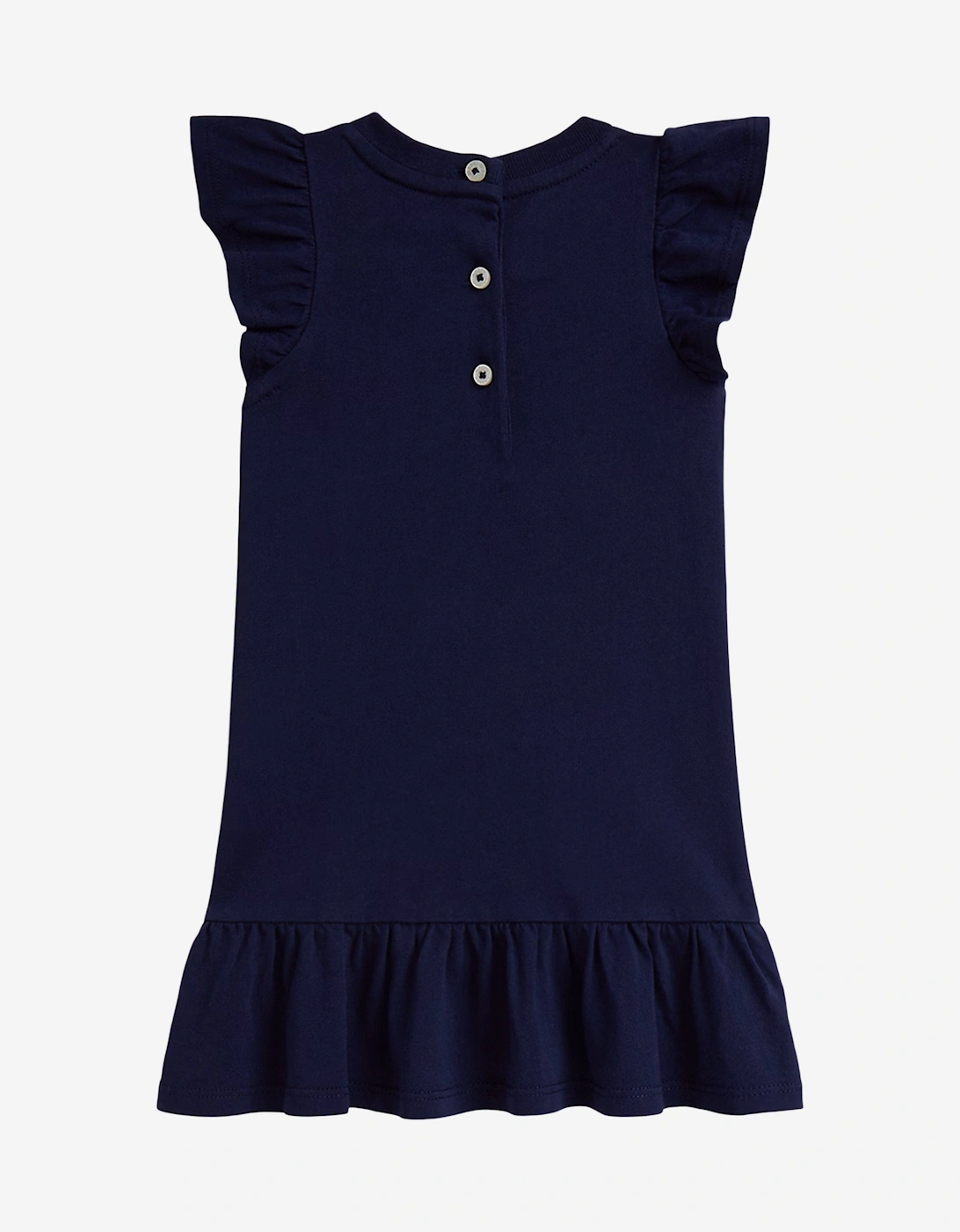 Baby Girls Sparkler Polo Bear Jersey Dress in Navy