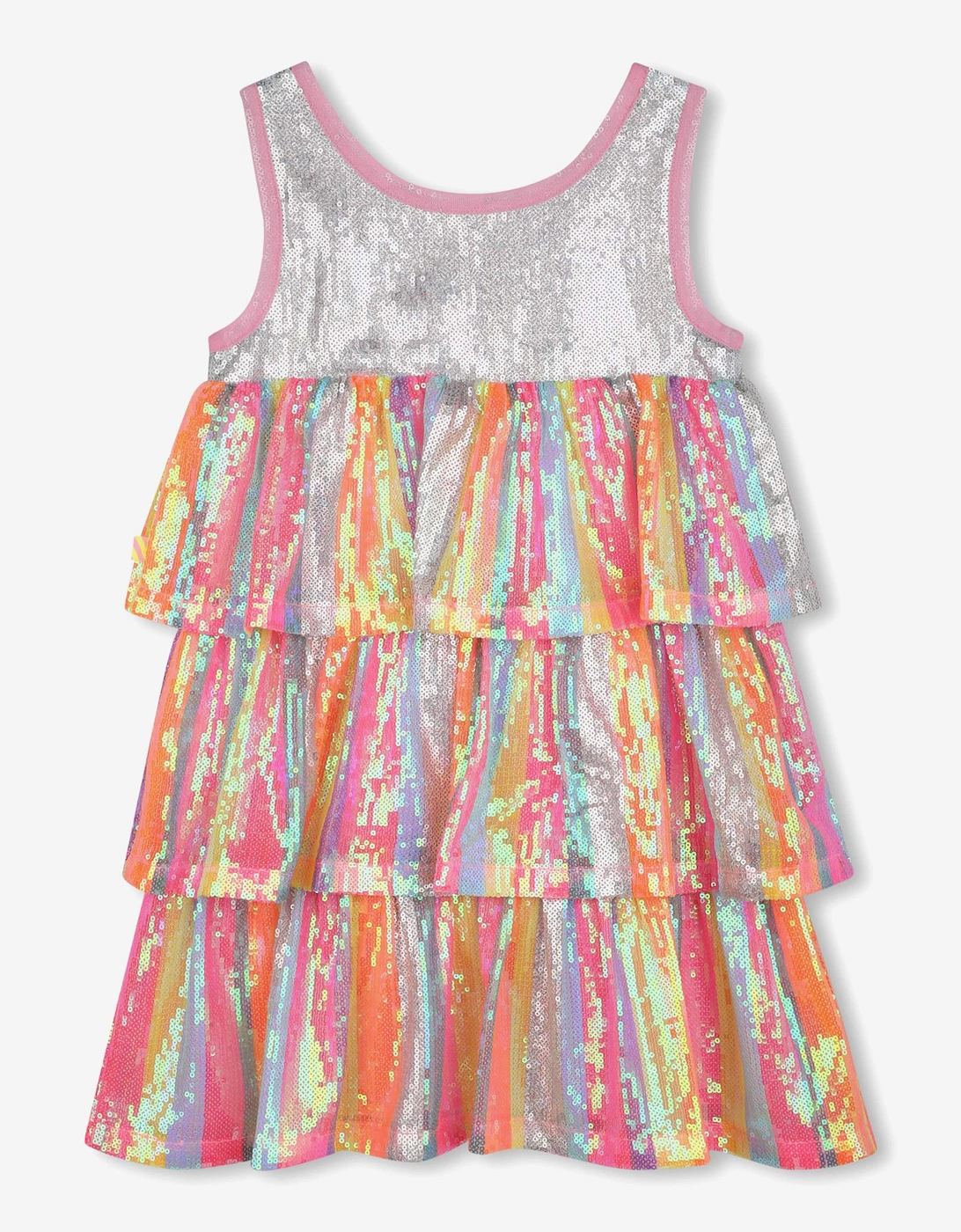 Billieblush Girls Sequin Ruffle Dress in Pink
