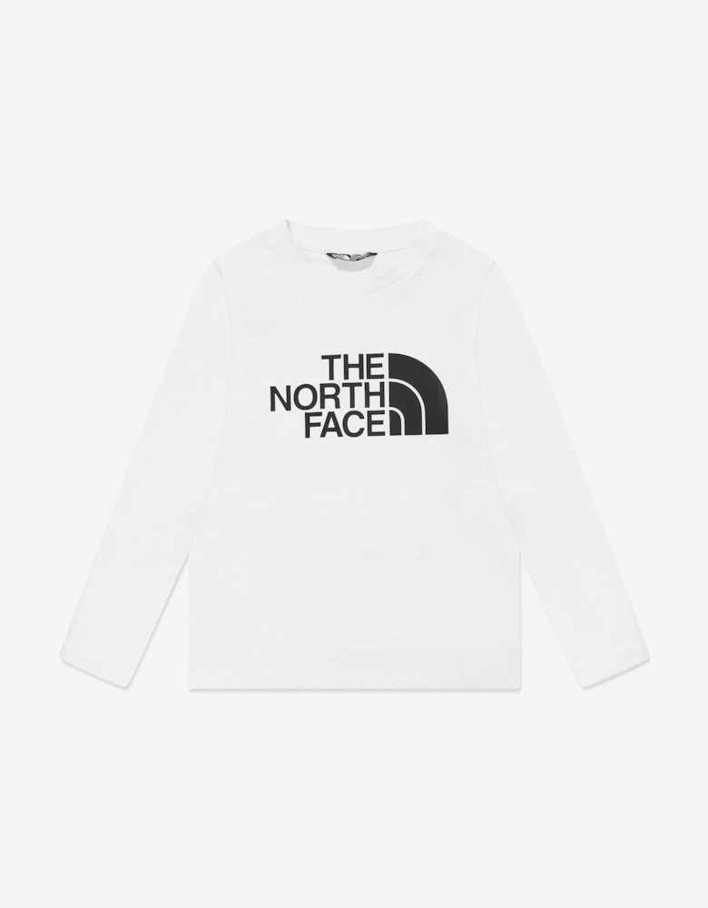 Boys Easy Long Sleeve T-Shirt in White