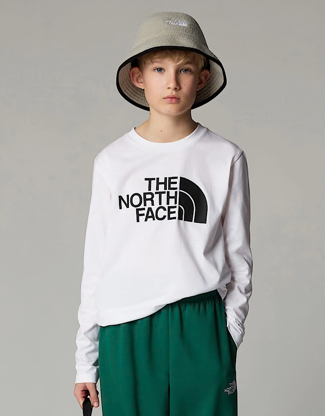 Boys Easy Long Sleeve T-Shirt in White