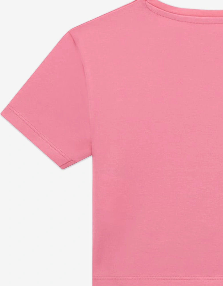 Girls Cropped T-Shirt in Pink