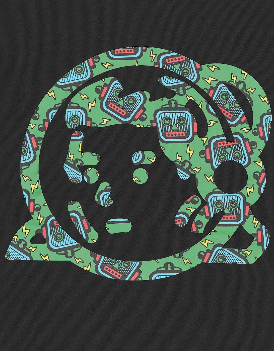 Boys Robot Fill Astro T-Shirt in Black
