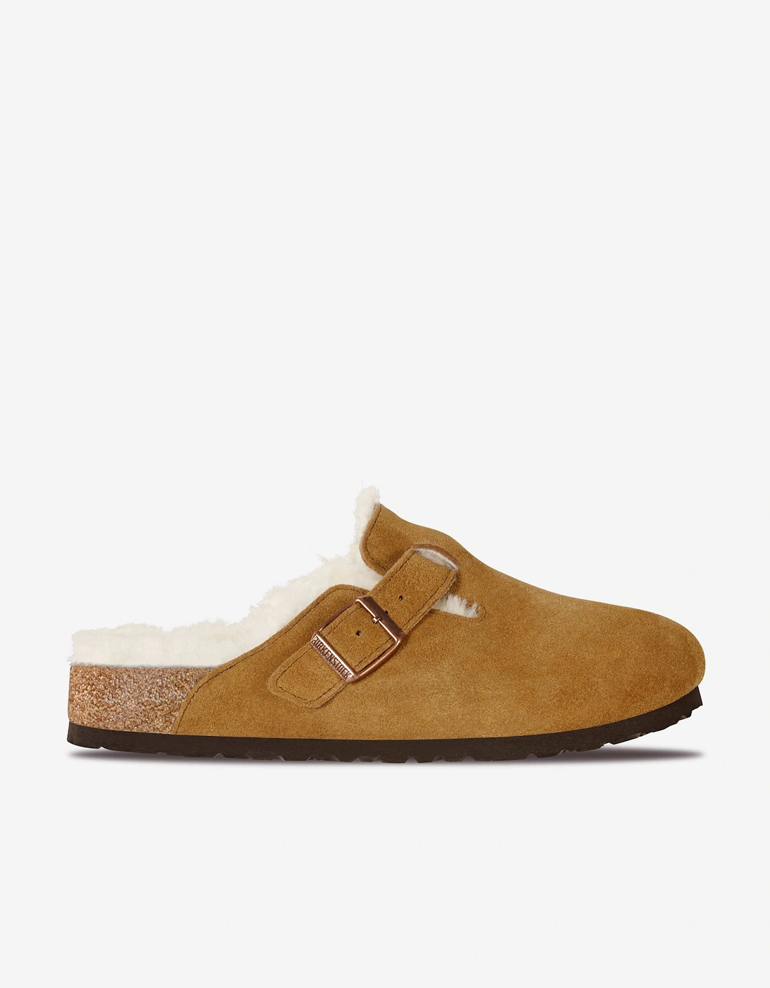 Shearling Suede Clogs in Brown, 5 of 4
