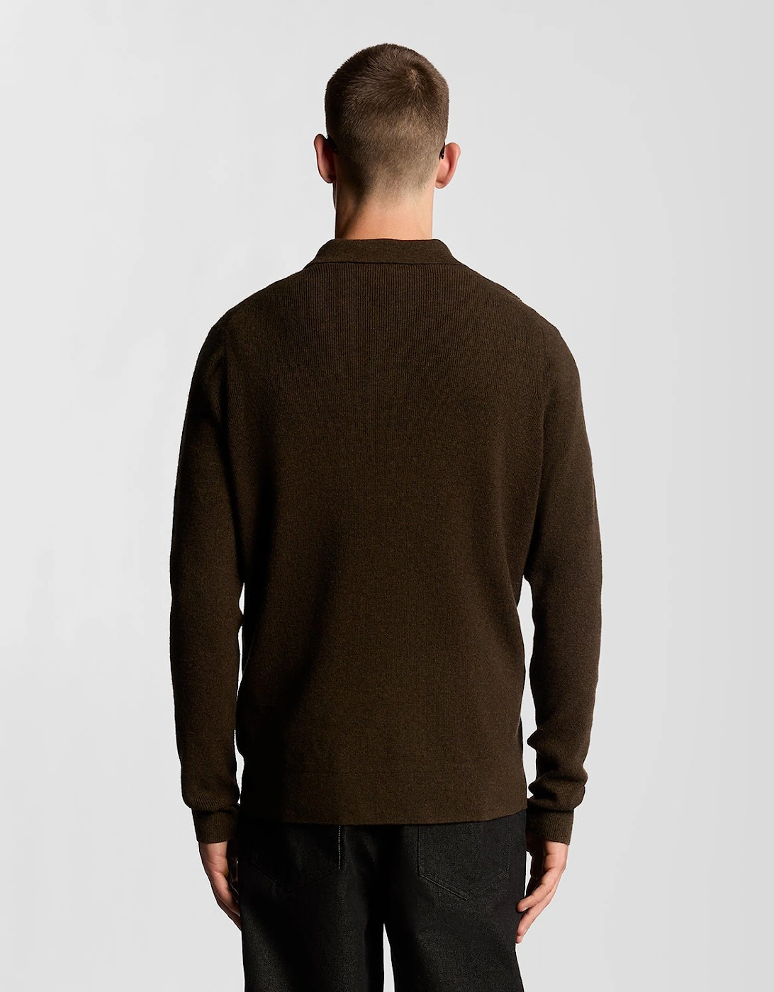 Fair Isle Lambswool Blend Polo Jumper