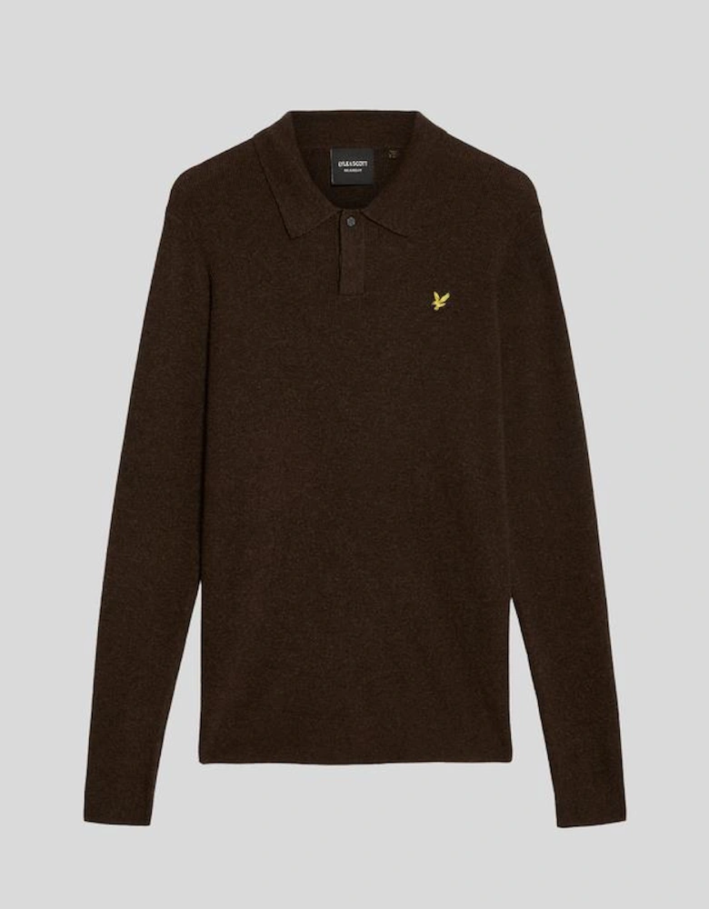 Fair Isle Lambswool Blend Polo Jumper