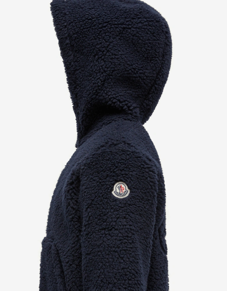 Kids Zip Up Cardigan in Navy