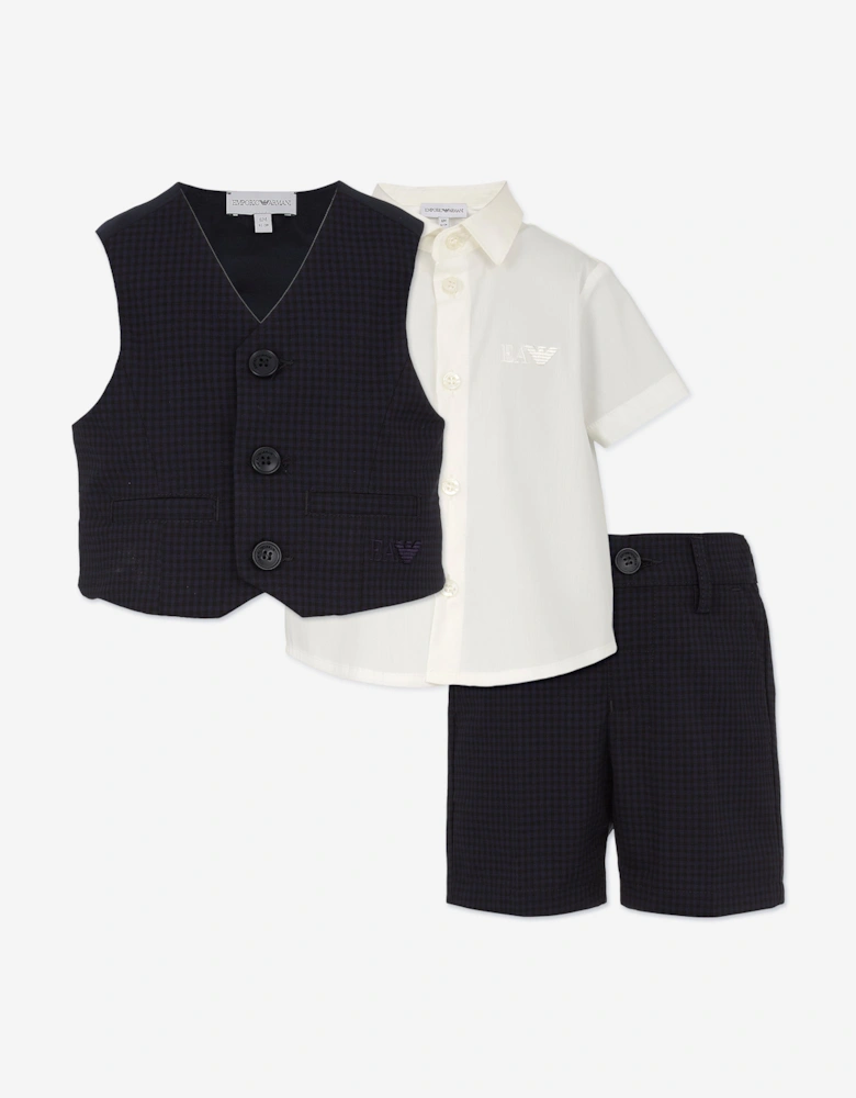 Baby Boys Short Set in Navy