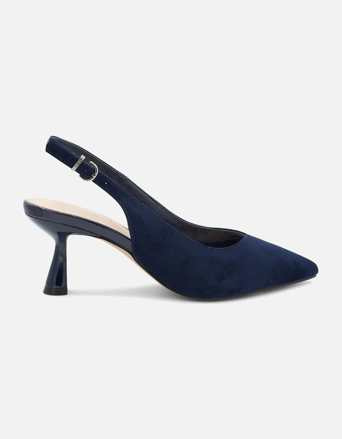 'Kelsey' Microsuede Block Heel Slingback Court Shoe, 2 of 1
