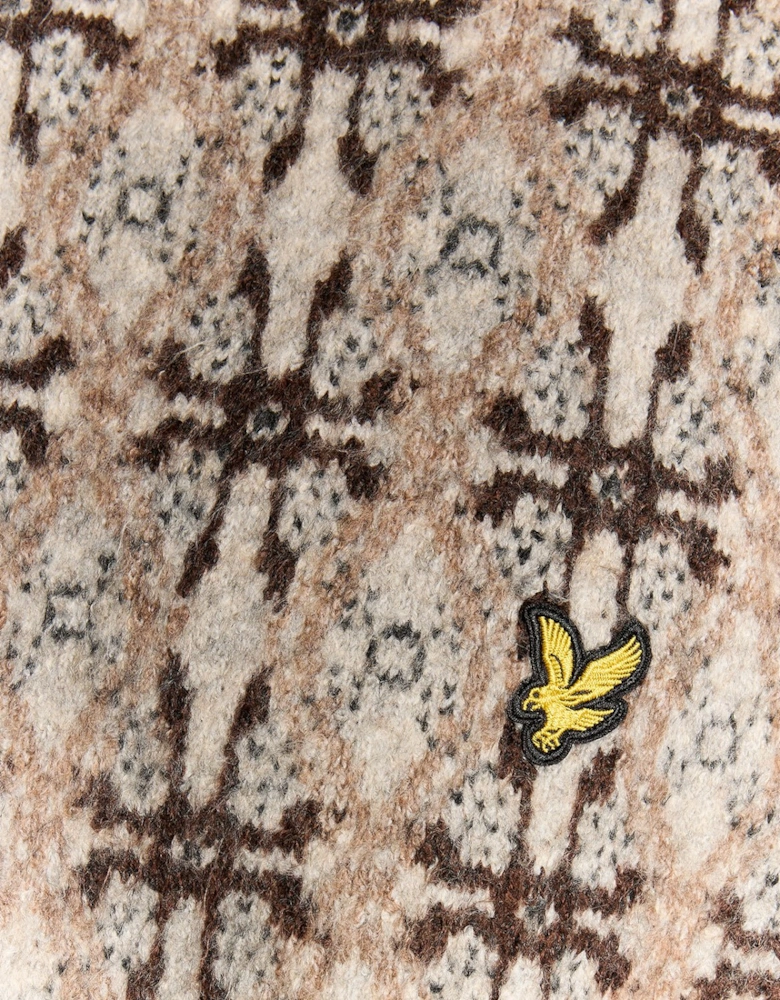 Brushed Intarsia Knitted Crew Jumper