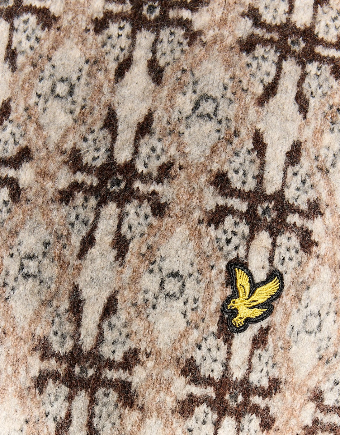 Brushed Intarsia Knitted Crew Jumper