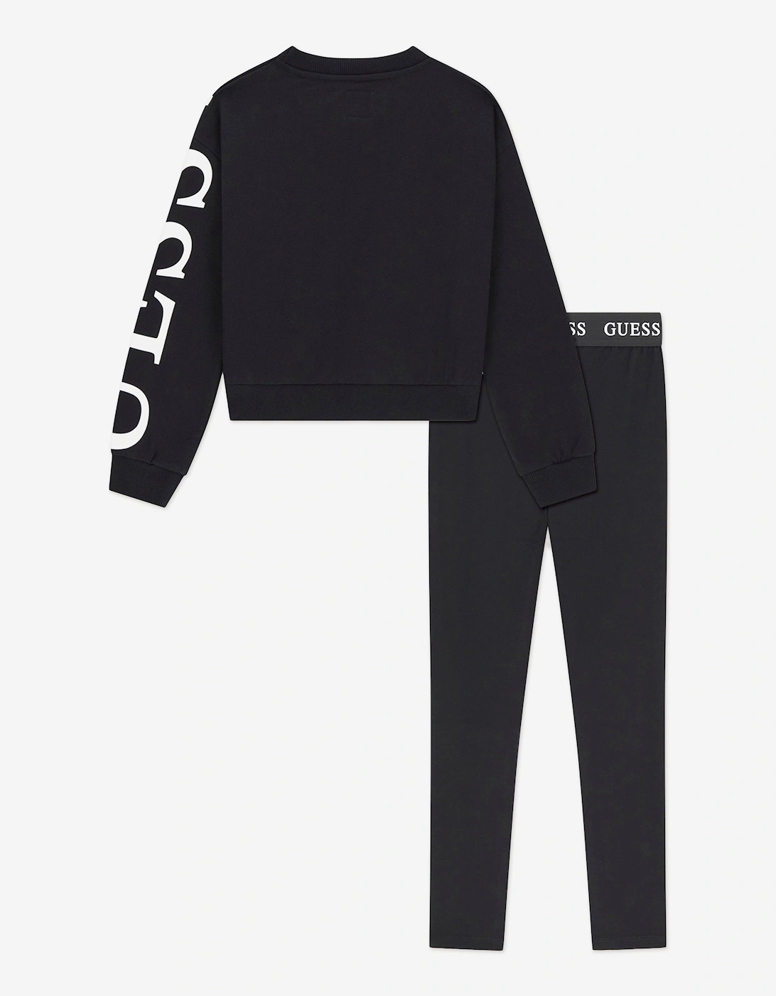 Girls Logo Leggings Set in Black