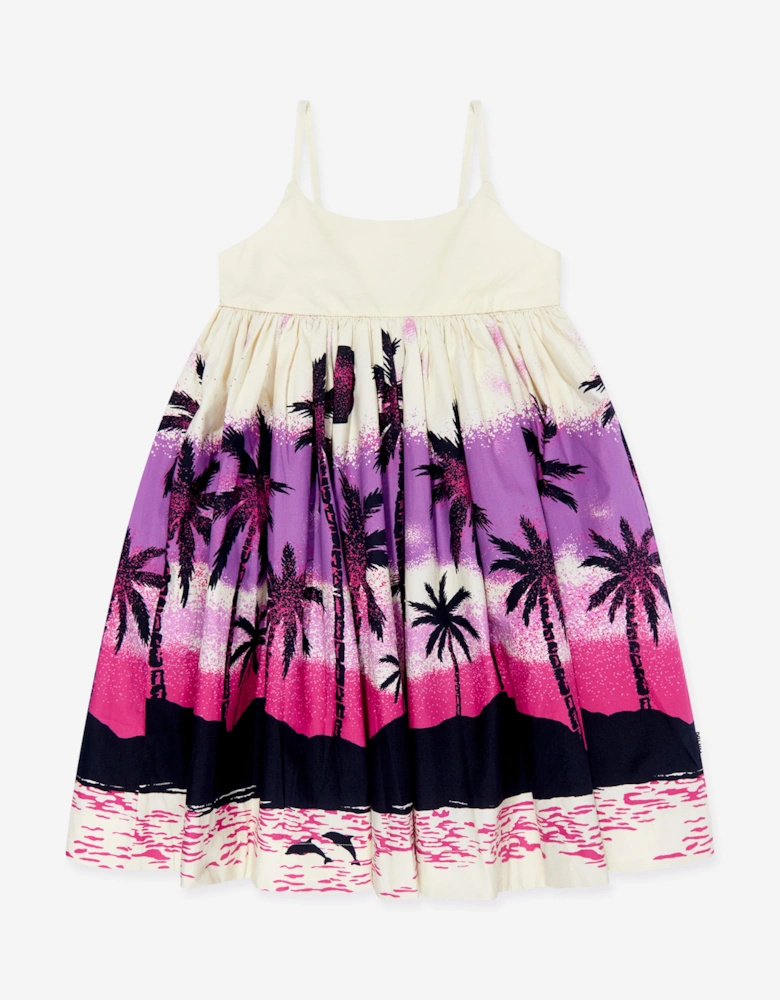 Girls Twilight Island Print Dress in Multicolour