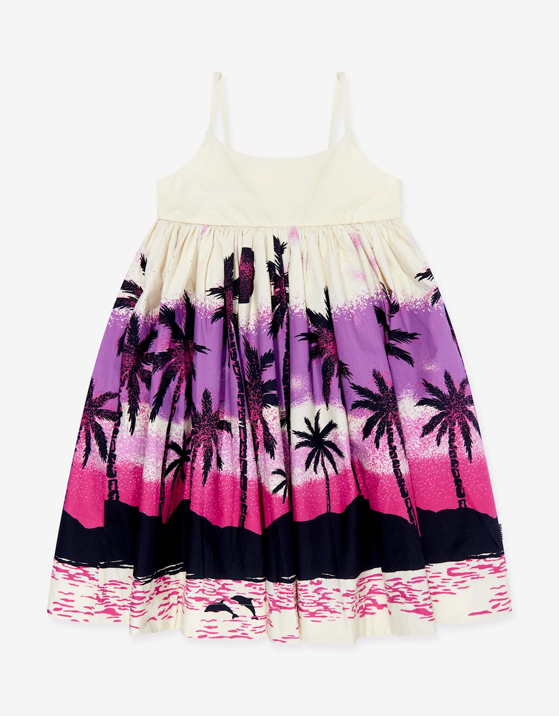 Girls Twilight Island Print Dress in Multicolour, 5 of 4
