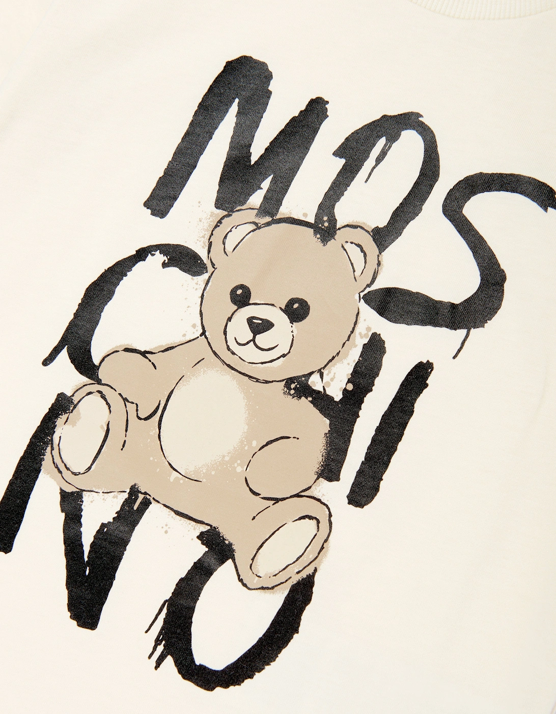 Kids Teddy Bear Logo T-Shirt in Ivory