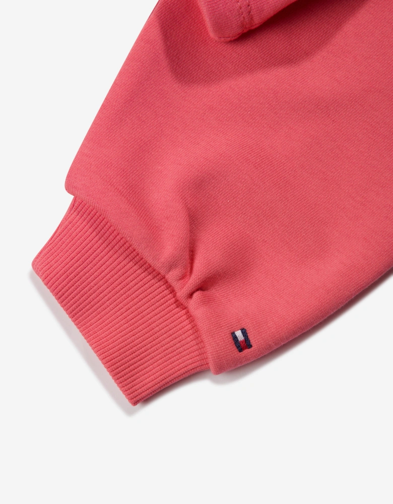 Girls Monotype Hoodie in Peach