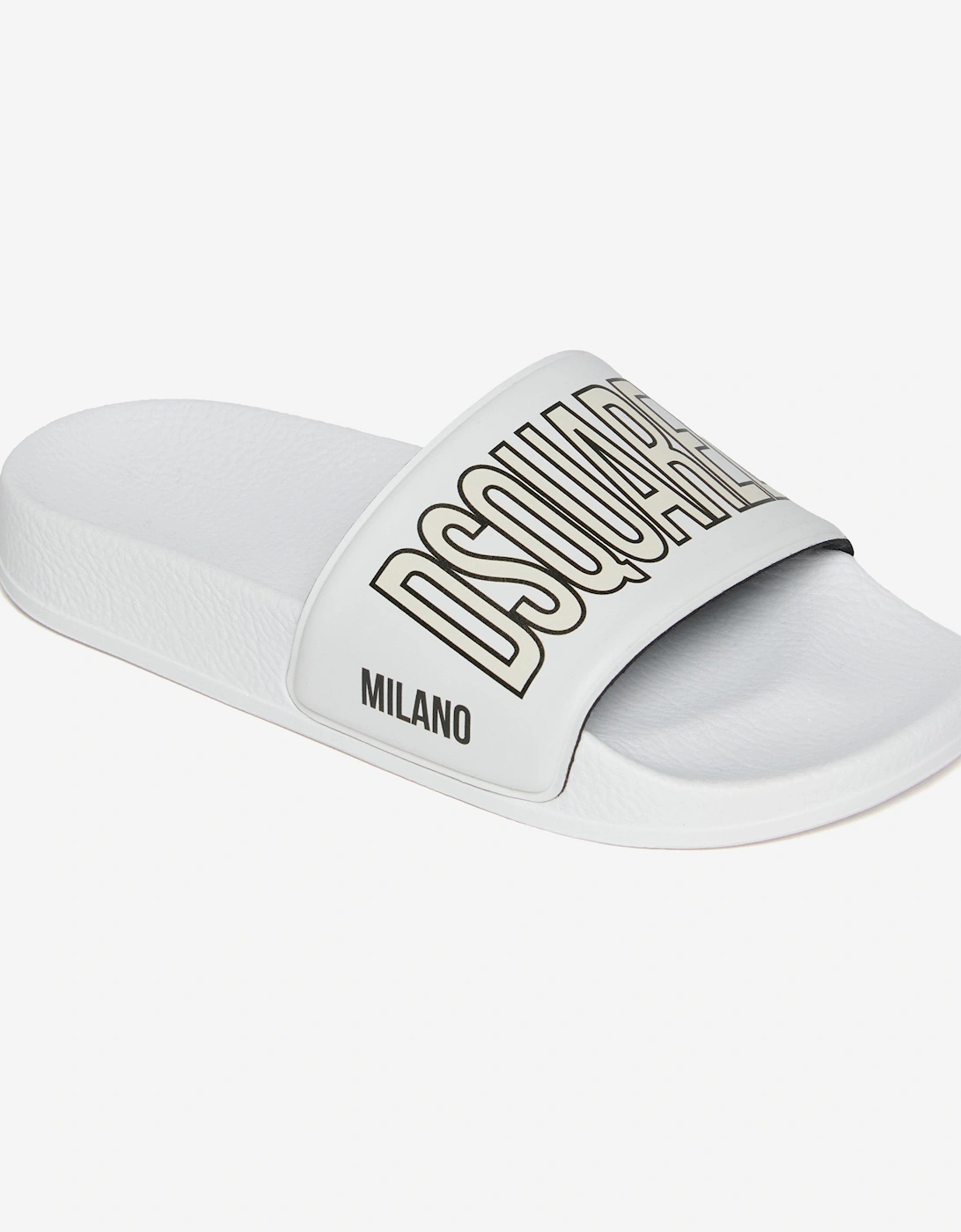 Kids Milano Logo Silders in White