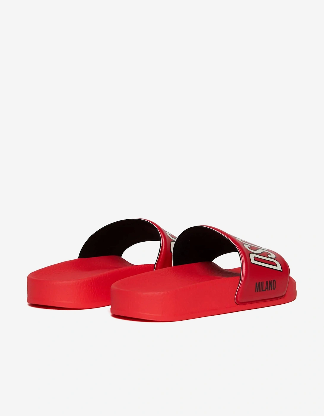 Kids Milano Logo Silders in White