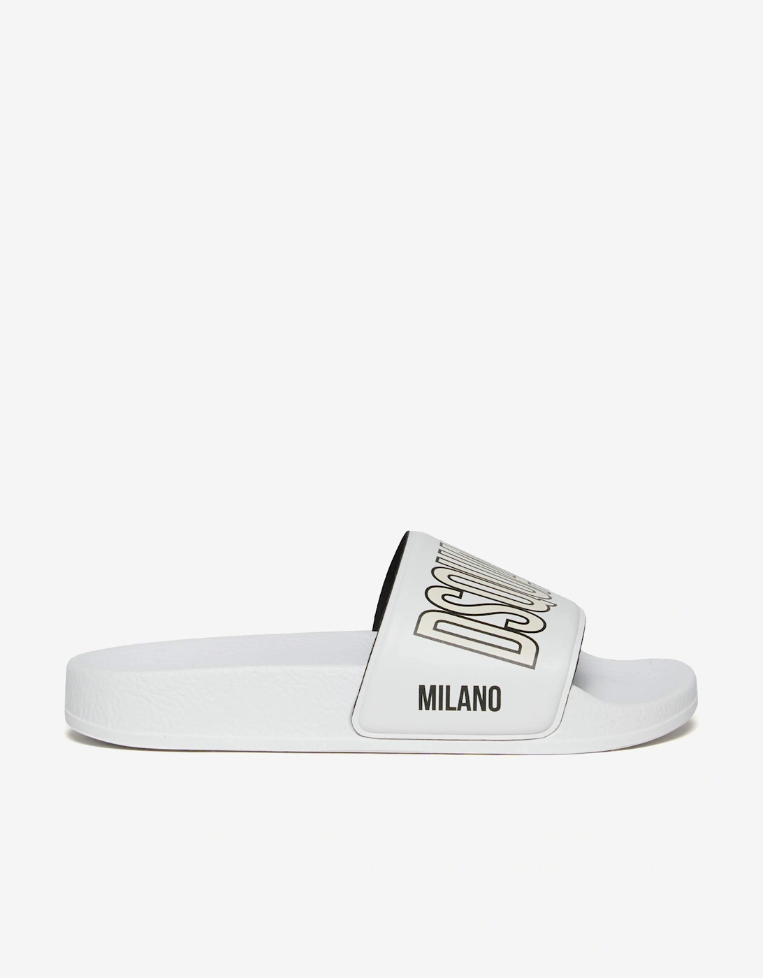 Kids Milano Logo Silders in White, 9 of 8